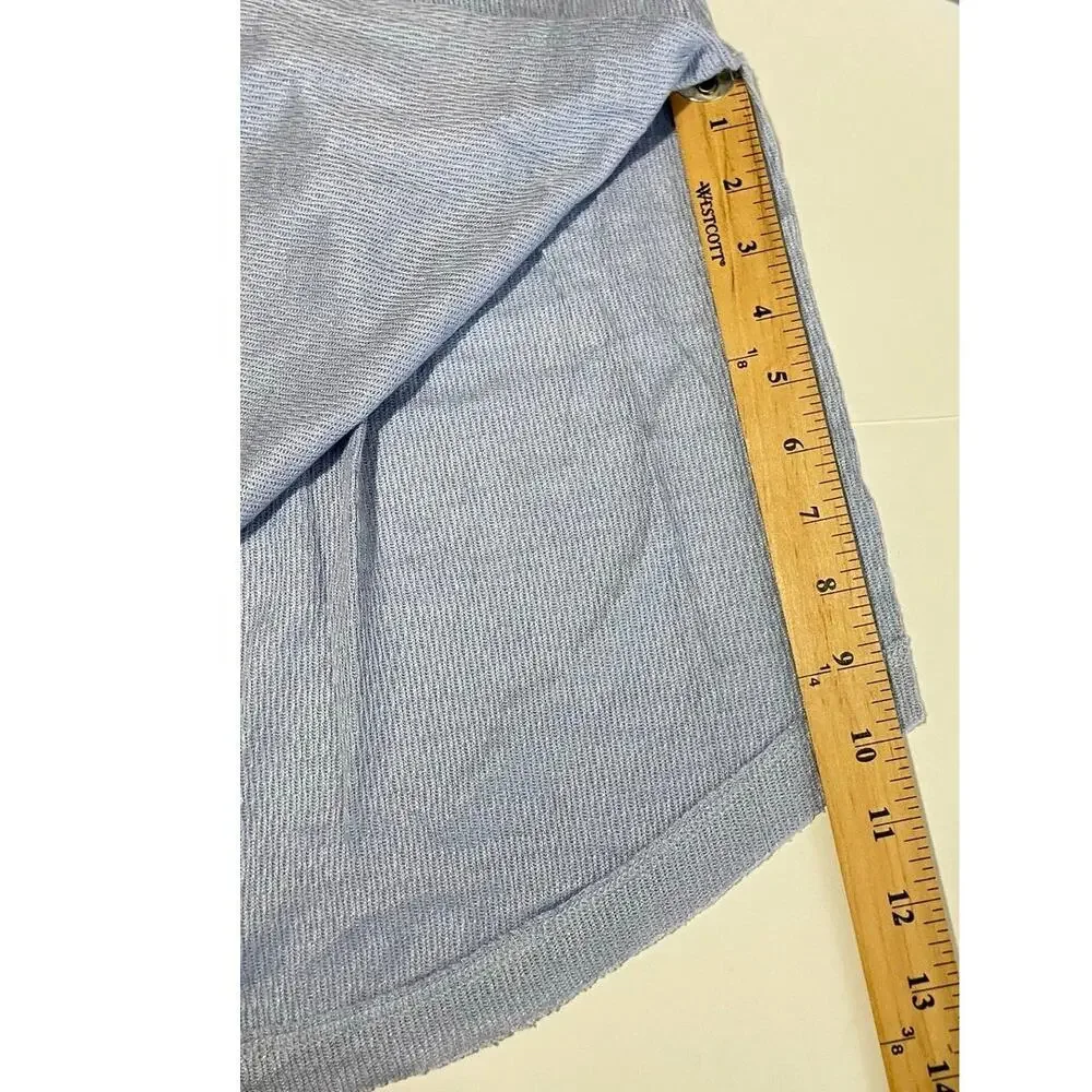 Free People We The Free Snowy Thermal Top Oversized In The Rain Blue Size XSmall